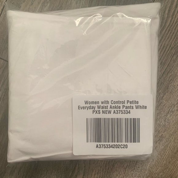 NWT WOMEN WITH CONTROL EVERYDAY WAIST ANKLE PANTS WHITE PXXS, PXS - Picture 10 of 11